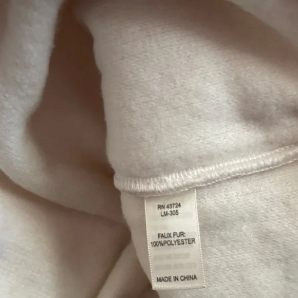 Linda Anderson Sherpa Shacket Jacket Women’s XXL Cream Button Front Teddy Fleece - Picture 7 of 8